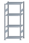 SCHULTE Steckregal, Fachbodenregale Stecksystem, Grundregal, beidseitig nutzbar, H1800xB750xT500 mm, 4 Fachböden, Fachlast 150 kg, sendzimirverzinkt