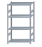 SCHULTE Steckregal, Fachbodenregale Stecksystem, Grundregal, beidseitig nutzbar, H1800xB1000xT500 mm, 4 Fachböden, Fachlast 250 kg, sendzimirverzinkt