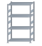 SCHULTE Steckregal, Fachbodenregale Stecksystem, Grundregal, beidseitig nutzbar, H1800xB1000xT500 mm, 4 Fachböden, Fachlast 330 kg, sendzimirverzinkt