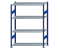 SCHULTE Steckregal, Fachbodenregale Stecksystem, Grundregal, beidseitig nutzbar, H1800xB1300xT500 mm, 4 Fachböden, Fachlast 150 kg, RAL 5010 enzianblau / verzinkt