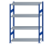 SCHULTE Steckregal, Fachbodenregale Stecksystem, Grundregal, beidseitig nutzbar, H1800xB1300xT500 mm, 4 Fachböden, Fachlast 250 kg, RAL 5010 enzianblau / verzinkt
