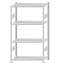 SCHULTE Steckregal, Fachbodenregale Stecksystem, Grundregal, beidseitig nutzbar, H1800xB1000xT500 mm, 4 Fachböden, Fachlast 85 kg, RAL 7035 lichtgrau