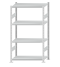 SCHULTE Steckregal, Fachbodenregale Stecksystem, Grundregal, beidseitig nutzbar, H1800xB1000xT500 mm, 4 Fachböden, Fachlast 250 kg, RAL 7035 lichtgrau