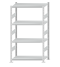 SCHULTE Steckregal, Fachbodenregale Stecksystem, Grundregal, beidseitig nutzbar, H1800xB1000xT500 mm, 4 Fachböden, Fachlast 330 kg, RAL 7035 lichtgrau