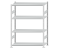 SCHULTE Steckregal, Fachbodenregale Stecksystem, Grundregal, beidseitig nutzbar, H1800xB1300xT500 mm, 4 Fachböden, Fachlast 250 kg, RAL 7035 lichtgrau