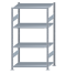 SCHULTE Steckregal, Fachbodenregale Stecksystem, Grundregal, beidseitig nutzbar, H1800xB1000xT600 mm, 4 Fachböden, Fachlast 85 kg, sendzimirverzinkt