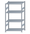SCHULTE Steckregal, Fachbodenregale Stecksystem, Grundregal, beidseitig nutzbar, H1800xB1000xT600 mm, 4 Fachböden, Fachlast 250 kg, sendzimirverzinkt