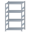 SCHULTE Steckregal, Fachbodenregale Stecksystem, Grundregal, beidseitig nutzbar, H1800xB1000xT600 mm, 4 Fachböden, Fachlast 330 kg, sendzimirverzinkt
