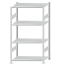 SCHULTE Steckregal, Fachbodenregale Stecksystem, Grundregal, beidseitig nutzbar, H1800xB1000xT600 mm, 4 Fachböden, Fachlast 150 kg, RAL 7035 lichtgrau
