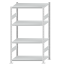 SCHULTE Steckregal, Fachbodenregale Stecksystem, Grundregal, beidseitig nutzbar, H1800xB1000xT600 mm, 4 Fachböden, Fachlast 250 kg, RAL 7035 lichtgrau