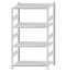 SCHULTE Steckregal, Fachbodenregale Stecksystem, Grundregal, beidseitig nutzbar, H1800xB1000xT600 mm, 4 Fachböden, Fachlast 330 kg, RAL 7035 lichtgrau