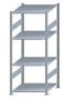 SCHULTE Steckregal, Fachbodenregale Stecksystem, Grundregal, beidseitig nutzbar, H1800xB750xT800 mm, 4 Fachböden, Fachlast 150 kg, sendzimirverzinkt
