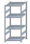 SCHULTE Steckregal, Fachbodenregale Stecksystem, Grundregal, beidseitig nutzbar, H1800xB750xT800 mm, 4 Fachböden, Fachlast 250 kg, sendzimirverzinkt