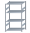 SCHULTE Steckregal, Fachbodenregale Stecksystem, Grundregal, beidseitig nutzbar, H1800xB1000xT800 mm, 4 Fachböden, Fachlast 150 kg, sendzimirverzinkt