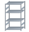 SCHULTE Steckregal, Fachbodenregale Stecksystem, Grundregal, beidseitig nutzbar, H1800xB1000xT800 mm, 4 Fachböden, Fachlast 250 kg, sendzimirverzinkt