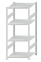 SCHULTE Steckregal, Fachbodenregale Stecksystem, Grundregal, beidseitig nutzbar, H1800xB750xT800 mm, 4 Fachböden, Fachlast 150 kg, RAL 7035 lichtgrau