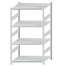 SCHULTE Steckregal, Fachbodenregale Stecksystem, Grundregal, beidseitig nutzbar, H1800xB1000xT800 mm, 4 Fachböden, Fachlast 330 kg, RAL 7035 lichtgrau