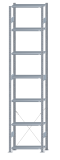 SCHULTE Steckregal, Fachbodenregale Stecksystem, Grundregal, einseitig nutzbar, H3500xB750xT300 mm, 7 Fachböden, Fachlast 85 kg, sendzimirverzinkt
