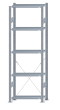 SCHULTE Steckregal, Fachbodenregale Stecksystem, Grundregal, einseitig nutzbar, H2300xB750xT300 mm, 5 Fachböden, Fachlast 150 kg, sendzimirverzinkt