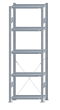 SCHULTE Steckregal, Fachbodenregale Stecksystem, Grundregal, einseitig nutzbar, H2300xB750xT300 mm, 5 Fachböden, Fachlast 250 kg, sendzimirverzinkt