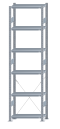 SCHULTE Steckregal, Fachbodenregale Stecksystem, Grundregal, einseitig nutzbar, H2750xB750xT300 mm, 6 Fachböden, Fachlast 250 kg, sendzimirverzinkt