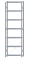 SCHULTE Steckregal, Fachbodenregale Stecksystem, Grundregal, einseitig nutzbar, H3500xB1000xT300 mm, 7 Fachböden, Fachlast 85 kg, sendzimirverzinkt