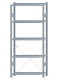 SCHULTE Steckregal, Fachbodenregale Stecksystem, Grundregal, einseitig nutzbar, H2300xB1000xT300 mm, 5 Fachböden, Fachlast 150 kg, sendzimirverzinkt