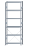 SCHULTE Steckregal, Fachbodenregale Stecksystem, Grundregal, einseitig nutzbar, H2750xB1000xT300 mm, 6 Fachböden, Fachlast 150 kg, sendzimirverzinkt