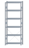 SCHULTE Steckregal, Fachbodenregale Stecksystem, Grundregal, einseitig nutzbar, H2750xB1000xT300 mm, 6 Fachböden, Fachlast 250 kg, sendzimirverzinkt