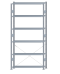 SCHULTE Steckregal, Fachbodenregale Stecksystem, Grundregal, einseitig nutzbar, H2750xB1300xT300 mm, 6 Fachböden, Fachlast 150 kg, sendzimirverzinkt