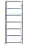 SCHULTE Steckregal, Fachbodenregale Stecksystem, Grundregal, einseitig nutzbar, H3500xB1300xT300 mm, 7 Fachböden, Fachlast 150 kg, sendzimirverzinkt