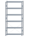 SCHULTE Steckregal, Fachbodenregale Stecksystem, Grundregal, einseitig nutzbar, H2750xB1300xT300 mm, 6 Fachböden, Fachlast 250 kg, sendzimirverzinkt
