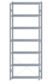 SCHULTE Steckregal, Fachbodenregale Stecksystem, Grundregal, einseitig nutzbar, H3500xB1300xT300 mm, 7 Fachböden, Fachlast 250 kg, sendzimirverzinkt