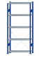 SCHULTE Steckregal, Fachbodenregale Stecksystem, Grundregal, einseitig nutzbar, H2300xB1000xT300 mm, 5 Fachböden, Fachlast 85 kg, RAL 5010 enzianblau / verzinkt