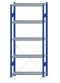 SCHULTE Steckregal, Fachbodenregale Stecksystem, Grundregal, einseitig nutzbar, H2300xB1000xT300 mm, 5 Fachböden, Fachlast 250 kg, RAL 5010 enzianblau / verzinkt