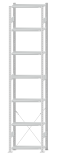 SCHULTE Steckregal, Fachbodenregale Stecksystem, Grundregal, einseitig nutzbar, H3500xB750xT300 mm, 7 Fachböden, Fachlast 85 kg, RAL 7035 lichtgrau