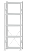 SCHULTE Steckregal, Fachbodenregale Stecksystem, Grundregal, einseitig nutzbar, H2300xB750xT300 mm, 5 Fachböden, Fachlast 150 kg, RAL 7035 lichtgrau