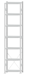SCHULTE Steckregal, Fachbodenregale Stecksystem, Grundregal, einseitig nutzbar, H3500xB750xT300 mm, 7 Fachböden, Fachlast 250 kg, RAL 7035 lichtgrau