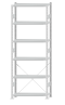 SCHULTE Steckregal, Fachbodenregale Stecksystem, Grundregal, einseitig nutzbar, H2750xB1000xT300 mm, 6 Fachböden, Fachlast 250 kg, RAL 7035 lichtgrau