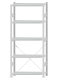 SCHULTE Steckregal, Fachbodenregale Stecksystem, Grundregal, einseitig nutzbar, H2300xB1000xT300 mm, 5 Fachböden, Fachlast 330 kg, RAL 7035 lichtgrau