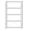 SCHULTE Steckregal, Fachbodenregale Stecksystem, Grundregal, einseitig nutzbar, H2300xB1300xT300 mm, 5 Fachböden, Fachlast 85 kg, RAL 7035 lichtgrau