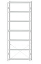 SCHULTE Steckregal, Fachbodenregale Stecksystem, Grundregal, einseitig nutzbar, H3500xB1300xT300 mm, 7 Fachböden, Fachlast 150 kg, RAL 7035 lichtgrau