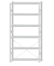 SCHULTE Steckregal, Fachbodenregale Stecksystem, Grundregal, einseitig nutzbar, H2750xB1300xT300 mm, 6 Fachböden, Fachlast 250 kg, RAL 7035 lichtgrau