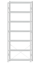 SCHULTE Steckregal, Fachbodenregale Stecksystem, Grundregal, einseitig nutzbar, H3500xB1300xT300 mm, 7 Fachböden, Fachlast 250 kg, RAL 7035 lichtgrau