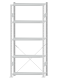 SCHULTE Steckregal, Fachbodenregale Stecksystem, Grundregal, einseitig nutzbar, H2300xB1000xT350 mm, 5 Fachböden, Fachlast 85 kg, RAL 7035 lichtgrau