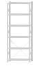 SCHULTE Steckregal, Fachbodenregale Stecksystem, Grundregal, einseitig nutzbar, H2750xB1000xT350 mm, 6 Fachböden, Fachlast 85 kg, RAL 7035 lichtgrau