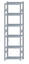 SCHULTE Steckregal, Fachbodenregale Stecksystem, Grundregal, einseitig nutzbar, H2750xB750xT400 mm, 6 Fachböden, Fachlast 250 kg, sendzimirverzinkt