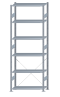 SCHULTE Steckregal, Fachbodenregale Stecksystem, Grundregal, einseitig nutzbar, H2750xB1000xT400 mm, 6 Fachböden, Fachlast 150 kg, sendzimirverzinkt