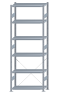 SCHULTE Steckregal, Fachbodenregale Stecksystem, Grundregal, einseitig nutzbar, H2750xB1000xT400 mm, 6 Fachböden, Fachlast 250 kg, sendzimirverzinkt