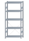 SCHULTE Steckregal, Fachbodenregale Stecksystem, Grundregal, einseitig nutzbar, H2300xB1000xT400 mm, 5 Fachböden, Fachlast 330 kg, sendzimirverzinkt